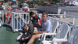 Lunch on the 13:50 Mekjarvik ferry at Skudeneshavn. 34.3 miles into the ride
